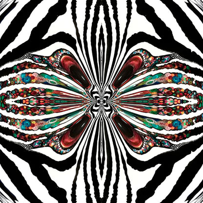 ZEBRA STYLE NR K185 -Unika Kuddfodral i sammet - Design By Helena Mernissi