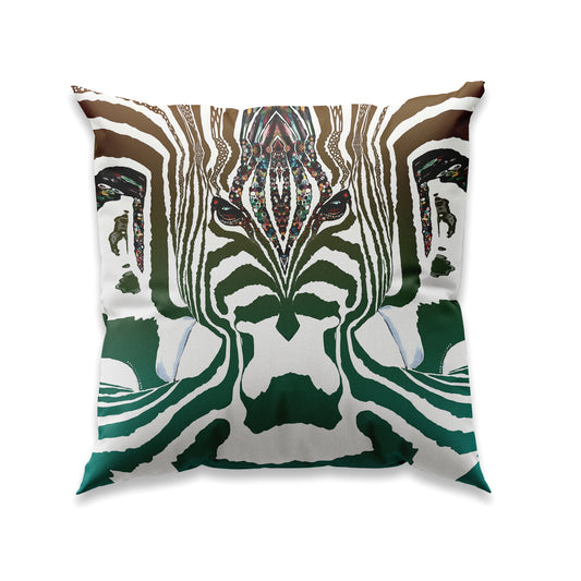 ZEBRA TURQUOISE &amp; BROWN MIX - NR K172- Unique velvet cushion covers - Design By Helena Mernissi