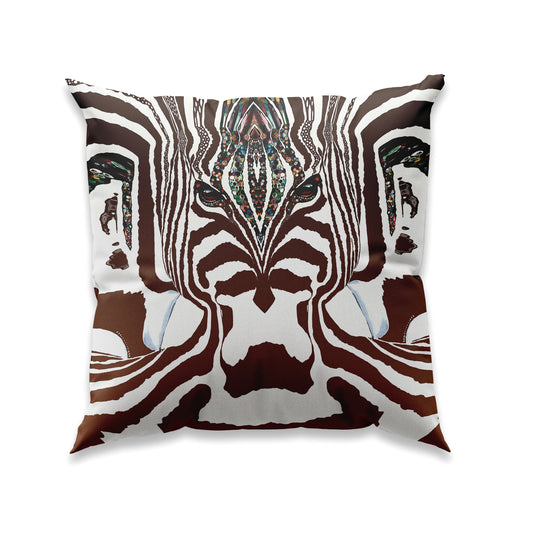 ZEBRA BROWN - NR K173- Unique velvet cushion cover - Design By Helena Mernissi