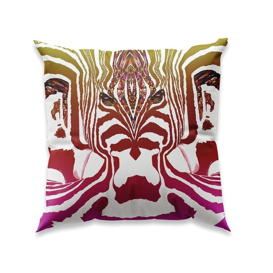 ZEBRA PINK MIX - NR K177-Unique cushion cover in velvet - Design By Helena Mernissi